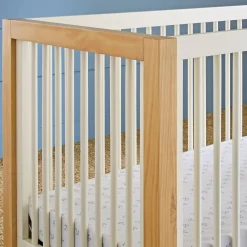 Nantucket 3-in-1 Convertible Crib with Toddler Bed Conversion Kit - Warm White / Honey