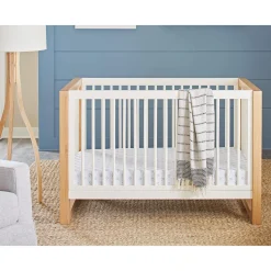 Nantucket 3-in-1 Convertible Crib with Toddler Bed Conversion Kit - Warm White / Honey