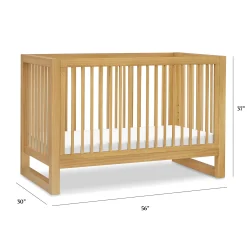 Nantucket 3-in-1 Convertible Crib with Toddler Bed Conversion Kit - Honey