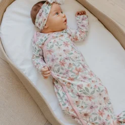 Natalie-newborn Knotted Gown