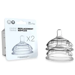 Natural Silicone Nipple 0-3m - Slow Flow