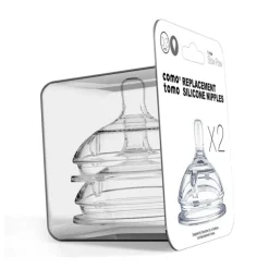 Natural Silicone Nipple 0-3m - Slow Flow