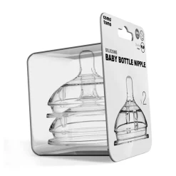 Natural Silicone Nipple 3m+ - Medium Flow