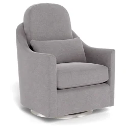 Nessa Rocking and Swivel Glider - Pebble / Steel
