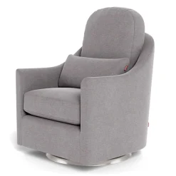 Nessa Rocking and Swivel Glider - Pebble / Steel