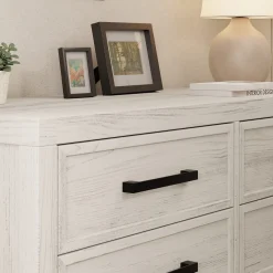 Newbern 6-Drawer Assembled Dresser - White Driftwood