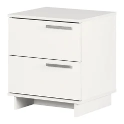 Nightstand with 2 Drawers - Cavalleri Pure White
