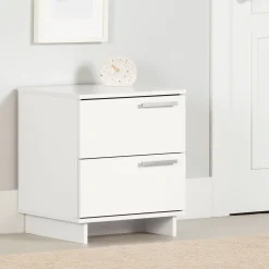 Nightstand with 2 Drawers - Cavalleri Pure White