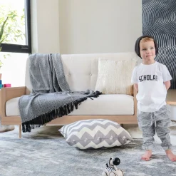 Novella Crib with Toddler Bed Conversion Kit - Stained Ash / Ivory