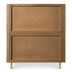 Novella Crib with Toddler Bed Conversion Kit - Stained Ash / Ivory