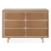 Novella 6-Drawer Dresser - Stained Ash / Ivory Finish