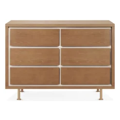 Novella 6-Drawer Dresser - Stained Ash / Ivory Finish