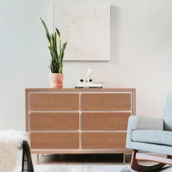 Novella 6-Drawer Dresser - Stained Ash / Ivory Finish