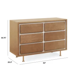 Novella 6-Drawer Dresser - Stained Ash / Ivory Finish