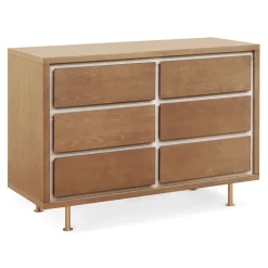 Novella 6-Drawer Dresser - Stained Ash / Ivory Finish