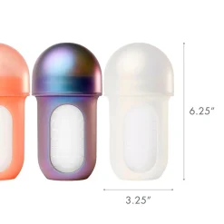 Nursh Silicone Bottle 8oz (3) - Metallic Colors