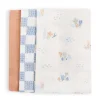 Organic Baby Muslin Blanket Set of 3 - Coastline