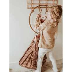 Organic Grid Brown Storage Bag