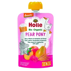 Organic Pouch - Pear Pony - Pear, Peach, Raspberries with Spelt (from 8 months)