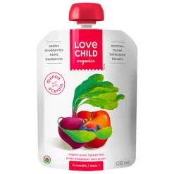 Organic Puree - Superblends - Apples, Strawberries, Beets and Blueberries ( From 6 months )