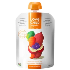 Organic Puree- Superblends - Apples, Sweet Potatoes, Carrots and Blueberries (From 6 months )