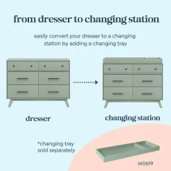 Otto 6-Drawer Dresser- Sage