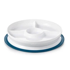 OXO Tot Stick and Stray Suction Divided Plate -Navy