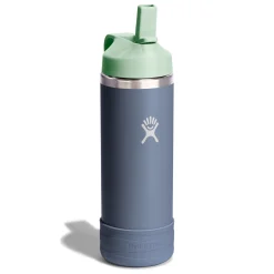 18oz Kids Wide Mouth Bottle- Grey/Green