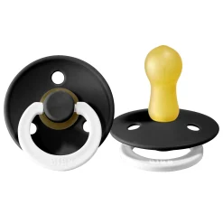 Pacifier Bibs (2) 0-6m - Glow Black (Size 1)