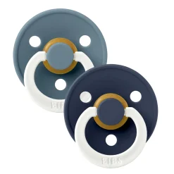 Pacifier Bibs 6-18m (2) - Glow in the Dark Petrol/Deep Space (Size 2)