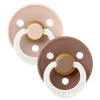 Pacifier Bibs 6-18m (2) - Glow in the Dark Blush/Woodchuck (Size 2)