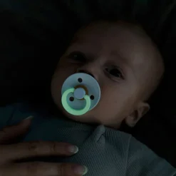 Pacifier Bibs 0-6m (2) - Glow in the Dark Petrol/Deep Space