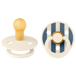 Pacifier Bibs 0-6m (2) - Studio Ivory Steel Blue Mix (Size 1 )