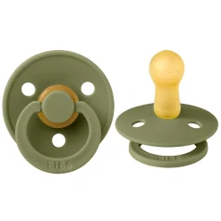 Pacifier Bibs 0-6m Set of 2 - Olive (Size 1)