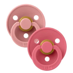 Pacifier Bibs 6-18m Set of 2 - Dusty Pink/Coral (Size 2)