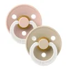 Pacifier Bibs 6-18m Set of 2 - Blush / Vanilla (Size 2)