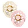 Pacifier Boheme (2) 0-6m - Ivory / Pink (Size 1)