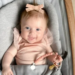 Pacifier Clip - Inox Blush