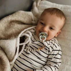 Pacifier Clip - Inox Wood Taupe