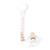 Pacifier Clip - Pur Pink Wood