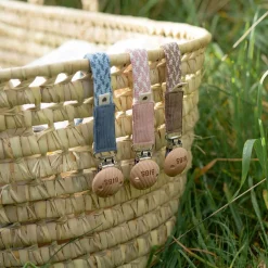 Pacifier Clip Paci Braid - Blush Ivory
