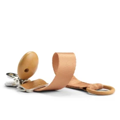 Pacifier Clip Wood - Gold