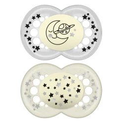 Pacifiers (2) Glow in the Dark 6m+