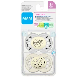Pacifiers (2) Glow in the Dark 6m+