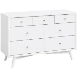 Palma 7-Drawer Double Dresser - White