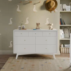 Palma 7-Drawer Double Dresser - White