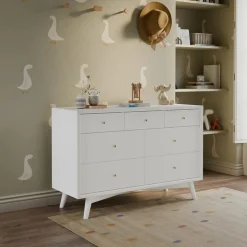 Palma 7-Drawer Double Dresser - White