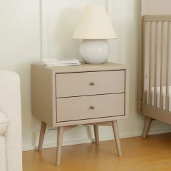 Palma Nightstand with USB Port Assembled - Taupe