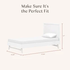 Palma Twin Bed - White