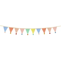 Pastel Pompom Flag Garland